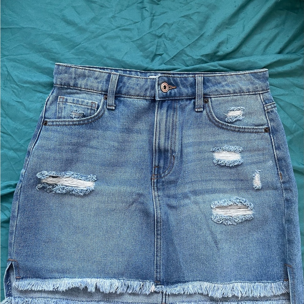 Classic Blue Denim Mini Skirt